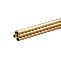 K&S 9821 BRASS TUBE 3MM X .45MM 4 PIECES