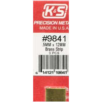 K&S 9841 BRASS STRIP .5MM X 12MM 3 PIECES