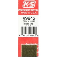 K&S 9842 BRASS STRIP .5MM X 18MM 3 PIECES