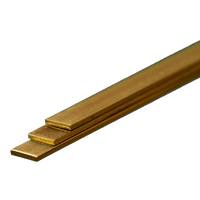 K&S 9843 BRASS STRIP 300MM LENGTHS 1MM THICK X 6MM WIDE 3PCS