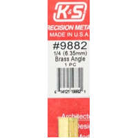 K&S 9882 BRASS ANGLE 6.35MM 1 PIECE