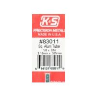 K&S 83011 SQUARE ALUMINIUM TUBE 3.18MM X .355MM