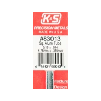 K&S 83013 SQUARE ALUMINIUM TUBE 4.76MM X .355MM 1 PIECE