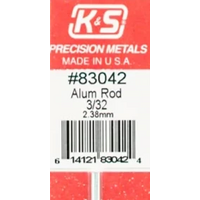 K&S 83042 ALUMINIUM ROD 3/32 (2.38MM)