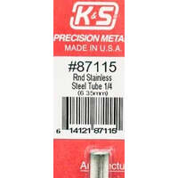 K&S 87115 ROUND STAINLESS STEEL TUBE 6.35MM