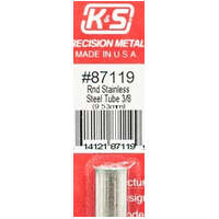 K&S 87119 STAINLESS STEEL TUBE 3/8 9.53MM