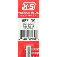 K&S 87139 ROUND STAINLESS STEEL ROD 1/4 (6.35MM)