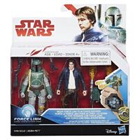 HASBRO STAR WARS HAN SOLO & BOBA FETT FIGURENE FORCE LINK ACTIVATED