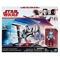 HASBRO STAR WARS CANTO BRIGHT POLICE SPEEDER WITH FIGURENE FORCE LINK ACTIVATION