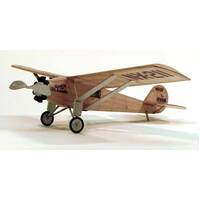 DUMAS 209 SPIRIT OF ST LOUIS 17.5 INCH WINGSPAN RUBBER POWERED WOODEN FLYING MODEL PLANE