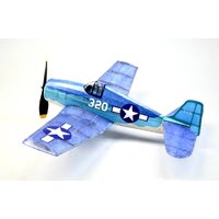 DUMAS 237 F6F HELLCAT 18 INCH WINGSPAN RUBBER POWERED WOODEN FLYING MODEL PLANE