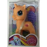 MY LOVELY HORSE ORANGE UNICORN WITH ORANGE HORN AND HEART WITH BRUSH