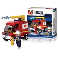 SLUBAN B0622C FIRE TRUCK WITH HOSE 75PCS