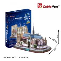 CUBICFUN L173H NOTRE DAME DE PARIS 3D PUZZLE WITH LED LIGHTING 149 PIECES