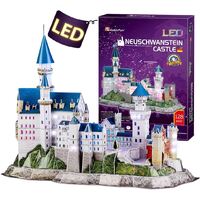 CUBICFUN L174H ARCHITECTURE MODEL SERIES NEUSCHENSTEIN CASTLE 3D PUZZLE WITH LED LIGHTING 128 PIECES