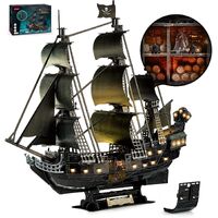 CUBICFUN L522H QUEEN ANNES REVENGE WITH LED 293 PIECE 3D CARD PUZZLE