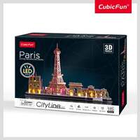 CUBICFUN KIDS L525H PARIS CITYLINE ARCHITECTURE MODEL -LED INSIDE 115 PIECES 3D PUZZLE