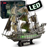 CUBICFUN L527H PIRATE SHIP SERIES FLYING DUTCHMAN 3D PUZZLE WITH LED LIGHTING 360 PIECES