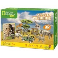 CUBICFUN NATIONAL GEOGRAPHIC DS0972H AFRICAN WILDLIFE 3D PUZZLE 69 PIECES