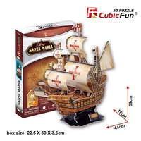 CUBICFUN T4008H SANTA MARIA 113 PIECE 3D CARD PUZZLE