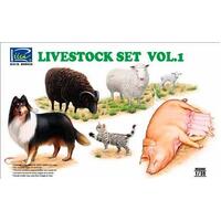 RIICH MODELS RV35007 1/35 LIVESTOCK SET VOL.1 PLASTIC MODEL KIT