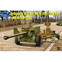 RIICH MODELS RV35018 1/35 ORDANANCE QF 6-PDR. MK.IV LATE WAR INFANTRY ANTI-TANK GUN WITH METAL BARREL PLASTIC MODEL KIT