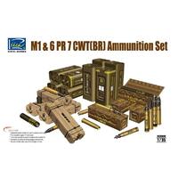 RIICH MODELS RE30009 1/35 US M1 57MM AND 6 PR 7 CWT-BR  AMMUNITION SET PLASTIC MODEL