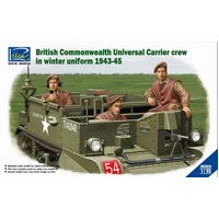 RIICH MODEL RV35028 1/35 BRITISH COMMONWEALTH UNIVERSAL CARRIER CREW IN WINTER UNIFORM 1943-1945 PLASTIC MODEL KIT