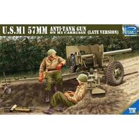 RIICH MODELS RV35020 1/35 U.S. M1 57MM ANTI-TANK GUN ON M2 CARRIAGE - LATE VERSION PLASTIC MODEL KIT