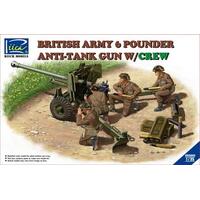 RIICH MODELS RV35042 1/35 BRITISH ARMY 6 POUNDER INFANTRY ANTI-TANK  GUN WITH CREWS PLASTIC MODEL KITS