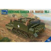 RIICH MODELS RV35017 1/35 UNIVERSAL CARRIER 3 IN. MORTAR MK.1 PLASTIC MODEL KIT