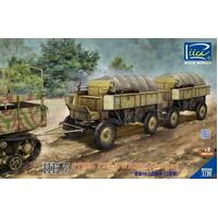 RIICH MODELS RV35041 1/35 GERMAN HF.7 STEEL FIELD WAGON -TRAILER WITH RESIN PARTS PLASTIC MODEL KIT