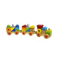 TOOKY TOY WOODEN STACKING TRAIN