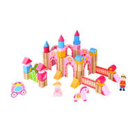 TOOKY TOY WOODEN PRINCESS CASTLE BLOCK 60PC