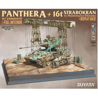 SUYATA NO-001 1/48 PANTHER A PLUS 16T STRABOKRAN WITH MAINTENANCE DIORAMA AND DISPLAY BASE PLASTIC MODEL KIT