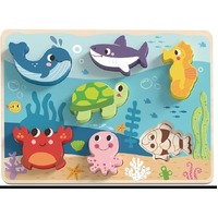 TOOKY TOY CHUNKY WOODEN MARINE 8PCE PUZZLE