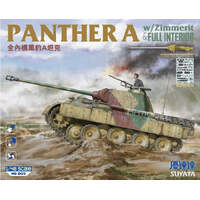 SUYATA NO-003 1/48 PANTHER A TANK WITH ZIMMERIT AND INTERIOR PLASTIC MODEL KIT