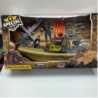 SPECIAL COMBAT VEHICLES MEDIUM PLAY SET INCLUDES BOAT