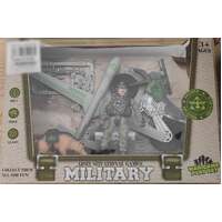 ARMY SITUATIONAL GAMES F1-4 MILITARY MEDIUM WAR GAME PLAY SET WITH MOTOR BIKE AND SENTRY DRONE