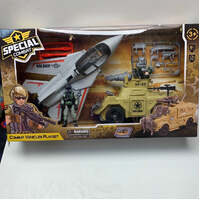 SPECIAL COMBAT VEHICLES MEDIUM PLAY SET INCLUDES JET AND APV