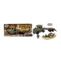 SPECIAL COMBAT TRANSPORTER PLAY SET MEDIUM WITH BOAT