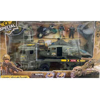 SPECIAL COMBAT TRANSPORTER PLAY SET LARGE WITH HELICOPTER