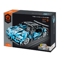 MECHANICAL MASTER 5808 PULL BACK SUPER CAR LIGHT BLUE 422 PIECE STEM BUILDING BLOCK KIT