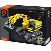 MECHANICAL MASTER 6801 MECHANICAL TRANSMISSION ENGINEERING EXCAVATOR AND ROBOT 2-IN-1 342 PIECE STEM BUILDING BLOCK KIT