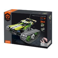 MECHANICAL MASTER 8015 2.4G REMOTE CONTROL GREEN HIGH SPEED STUNT CAR 3-IN-1 353 PIECE STEM BUILDING BLOCK KIT