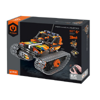 MECHANICAL MASTER 8016 2.4G REMOTE CONTROL ORANGE HIGH SPEED STUNT CAR 3-IN-1 392 PIECE STEM BUILDING BLOCK KIT