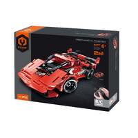 MECHANICAL MASTER 8025 REMOTE CONTROL RED MOTORSPORT SUPERCAR 2-IN-1 351 PIECE STEM BUILDING BLOCK KIT