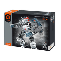 MECHANICAL MASTER 6822 GREY MECHA RHINO ROBOT 965 PIECE STEM BUILDING BLOCK KIT