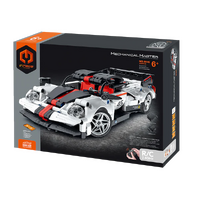 MECHANICAL MASTER 8045 2.4G REMOTE CONTROL AND APP PROGRAMMING WHITE AND BLACK SUPER CAR 476 PIECE STEM BUILDING BLOCK KIT