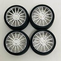 PEGASUS 1206 SPIDERS RIMS WITH TIRES CHROME FOR 1/24 SCALE MODELS